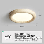 plafonnier led moderne minimaliste beige gris fixé surface tactile