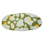 tapis vert fleurs moderne intérieur polypropylène géométrique jaune blanc rose orange doux