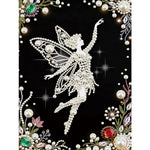tableau décoratif motifs floraux strass or élégant art décoratif diy adulte modernes incluséesOpaqueFlyGirlElves