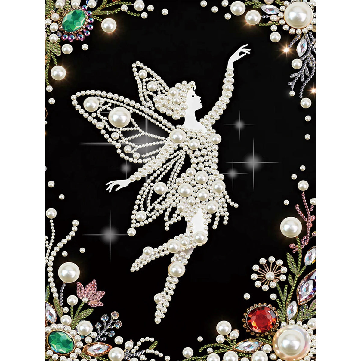 tableau décoratif motifs floraux strass or élégant art décoratif diy adulte modernes incluséesOpaqueFlyGirlElves