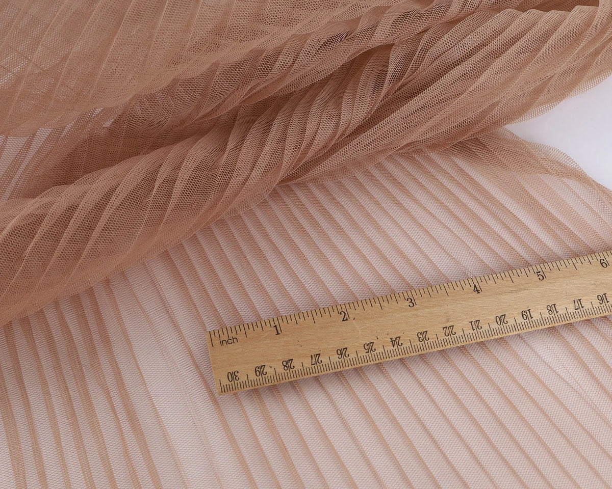 tissu polyester plissé rayures plissées beige clair jaune vert rose bleu moderne élégant translucide