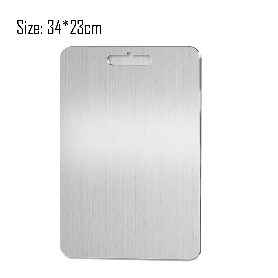 planche découper titane pur argentée rectangulaire antibactérienne cuisine camping extérieur