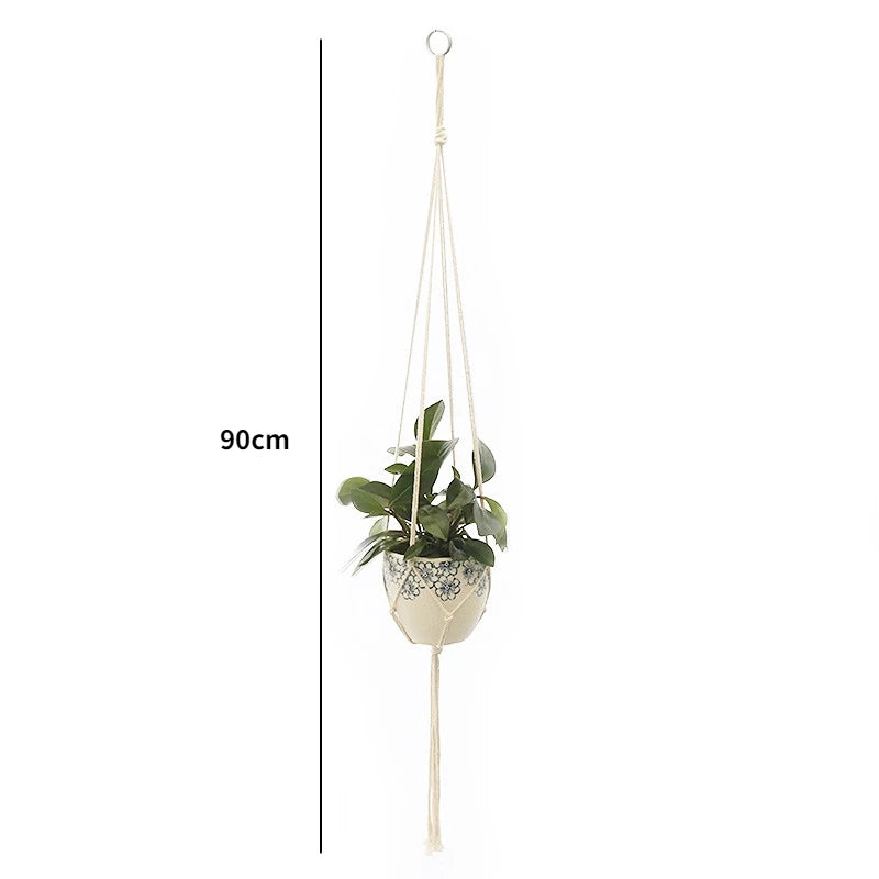 porte plantes suspendus macramé bois boho pots fleurs jardins decoration balcon maison