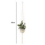 porte plantes suspendus macramé bois boho pots fleurs jardins decoration balcon maison
