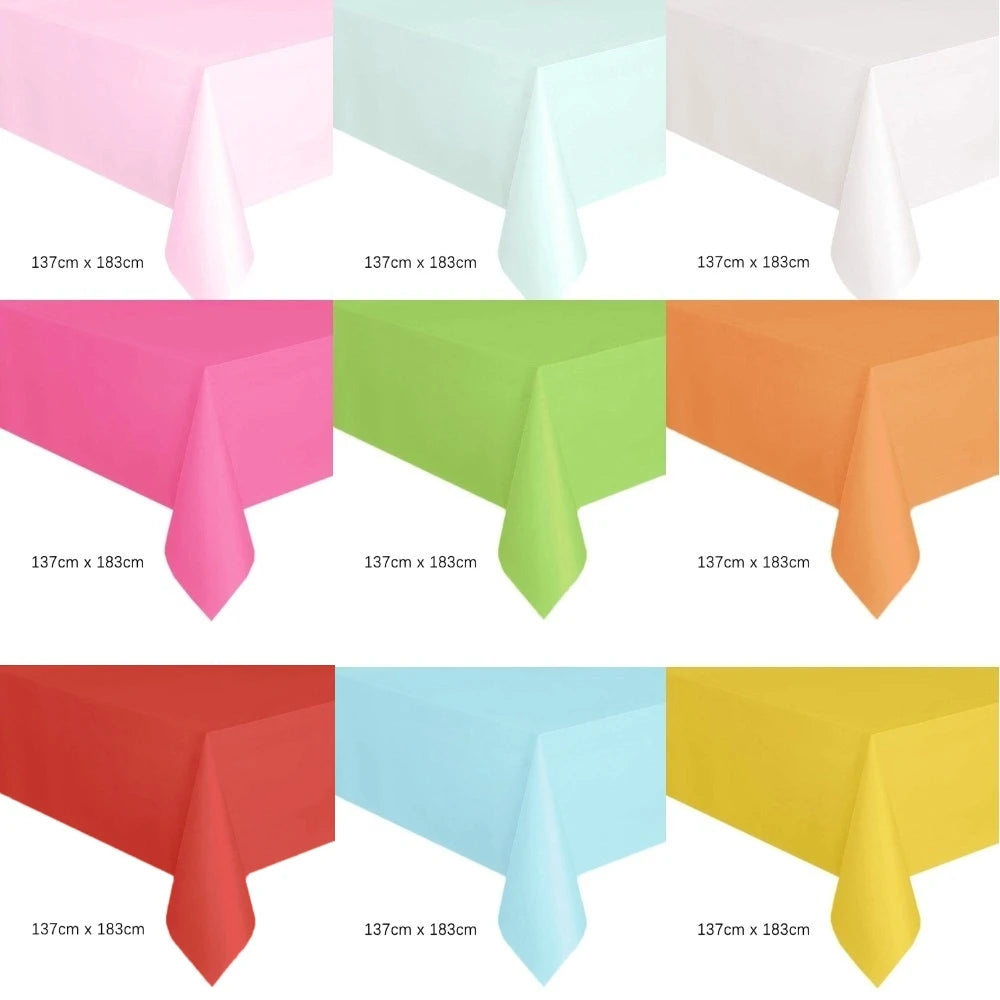 serviette table jetable rectangulaire unie mariage anniversaire fête décoration table plastique moderne