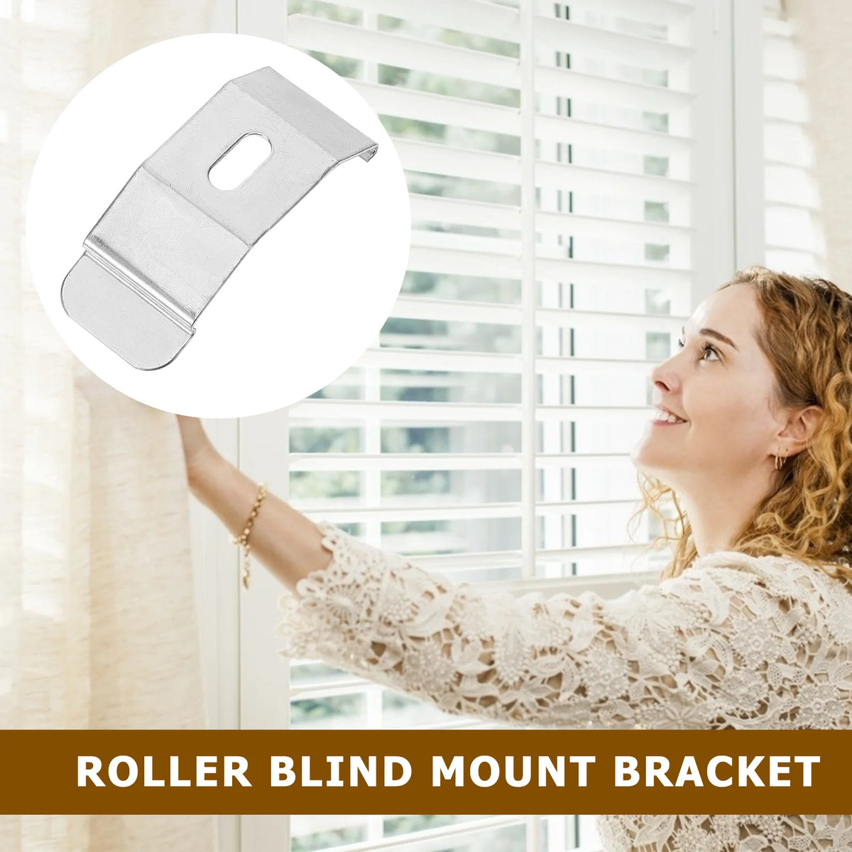 clips stores roulants argenté moderne fixation stores enrouleurs verticaux brackets blindes