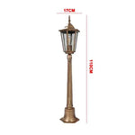 lampe jardin led noir doré transparent ip65 extérieure classique vintage métal