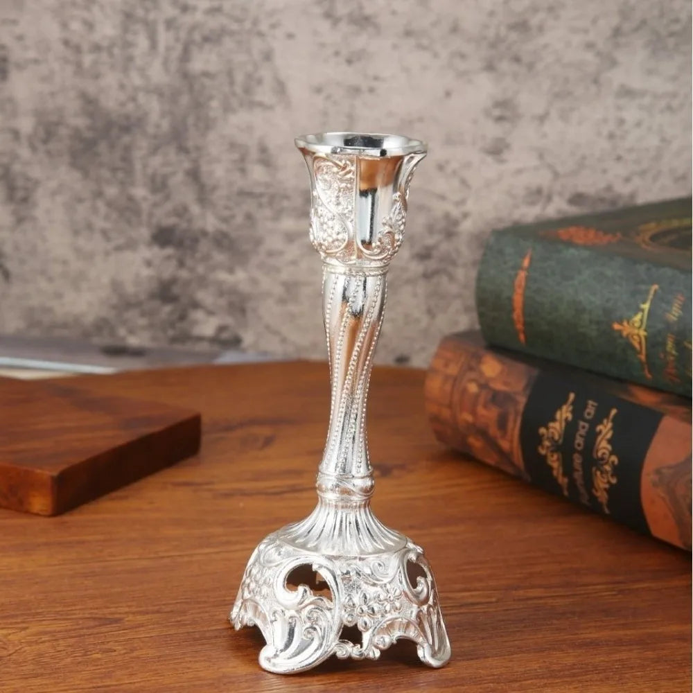 bougeoirs or rouge ornements floraux baroques decoration maison classique baroque 95cm 155cm 18cm