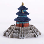miniatures traditionnelles résine bâtiments toitures tuiles détails architecturaux gris noir vert