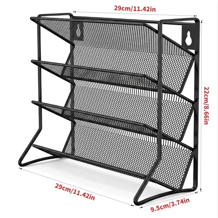 étagère épices acier inoxydable noir maille métallique moderne imperméable fixée mur taille réglable cuisine