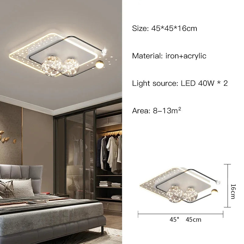 plafonnier moderne blanc doré acrylique motifs lumineux facile certifications sécurité