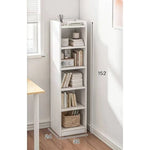 étagère bois moderne minimaliste niveaux blanc brun chambre salon bibliothèque rangement