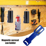 porte aérosols magnétique bleu support mural imperméable stockage salle bain organisation pratique double