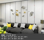 décoration murale moderne boules argent dorées fixations set intérieur