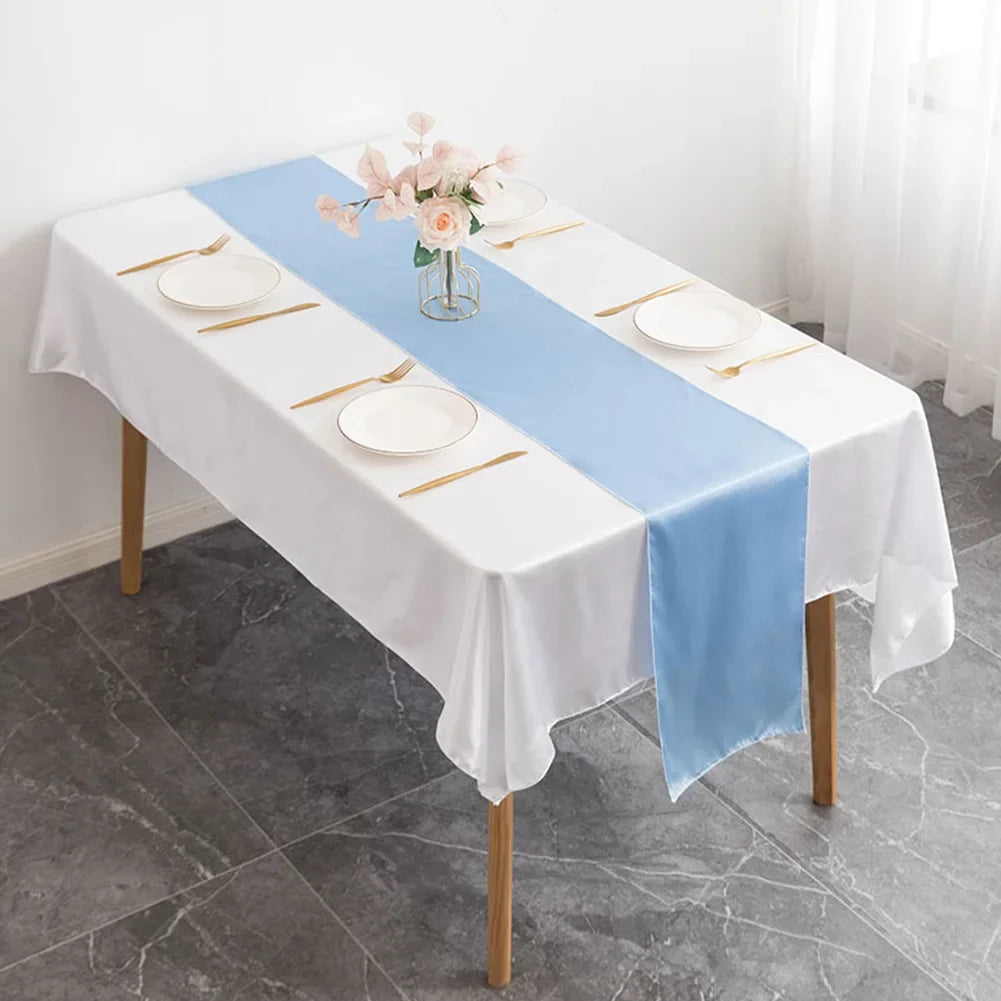 table chemin rouge bleu roi jaune doré gris moderne uni opaquement