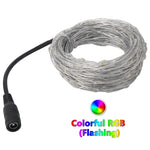 Guirlande lumineuse LED fil cuivre 12V multicolore 5M 10M 50 100 LEDs moderne