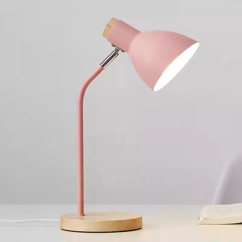 lampe moderne bois conique bleu gris rose jaune sans grille opaques différentes options prise