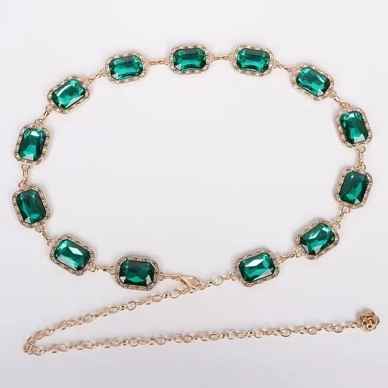 bracelet métal strass rouge vert marron noir bleu clair classique élégantSizeMode boucle