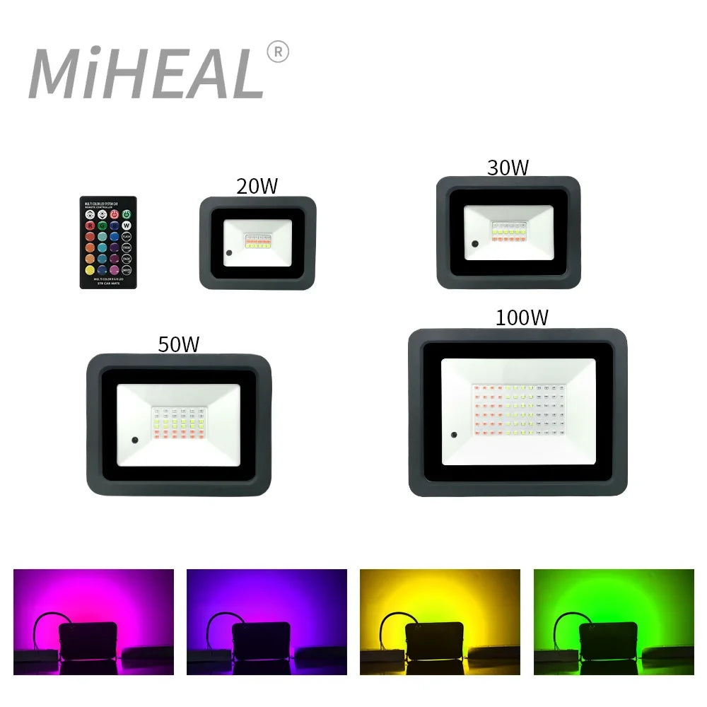 projecteur led rgb moderne télécommande certifications ip68 24v 110v 220v