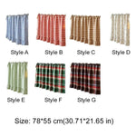 rideau cuisine carreaux coton classique ruban fixation blanc marron rouge bleu vert beige