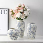 Cache-pot design avec fleurs séchées