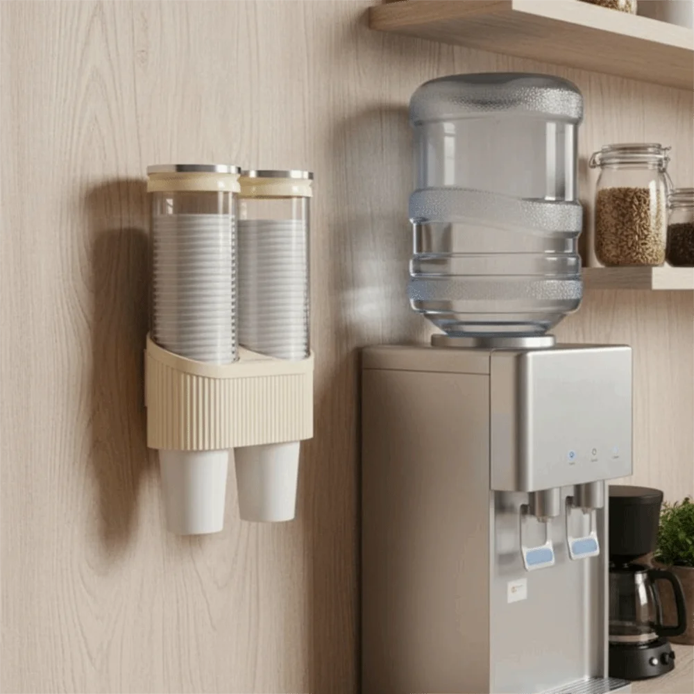 porte coupe double compartiment beige clair ridges verticales moderne adhésif porte coupe supports coupe