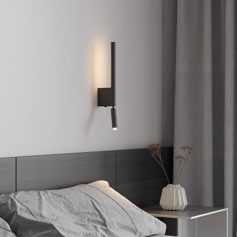 lampe murale moderne minimaliste réglable blanc noir contemporaine fixée mur led