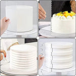 spatules gâteau transparentes décoration bord glaçage peigne lisse outils cuisine blanc classique