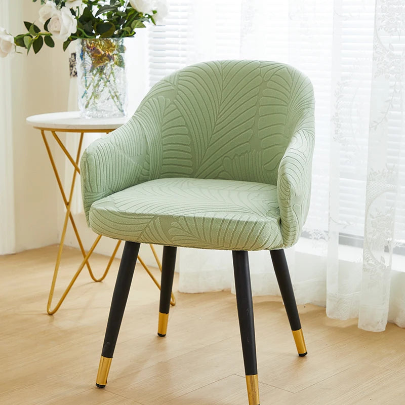housse fauteuil moderne imprimé feuilles couleur gris orange vert élasthanne polyester amovible lavable