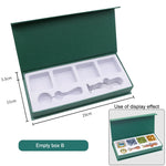 boîtes cadeaux cachets cire bleu vert marron classiques fermoirs magnétiques doublure mousse noire