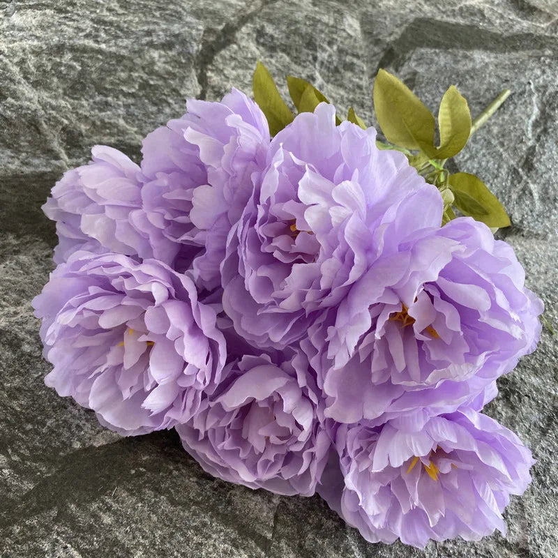 bouquet fleurs artificielles pivoines roses vintage décoration mariage anniversaire intérieur