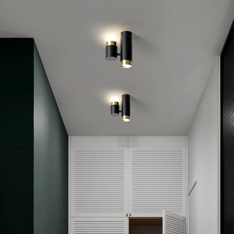 Spot LED moderne réglable argent noir blanc doré monté surface chambre cuisine salle manger
