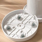 support plante roulant blanc gris noir rayures concentriques moderne