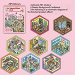 sticker book colorful urban illustrations children cartoon characters paper stickers included
