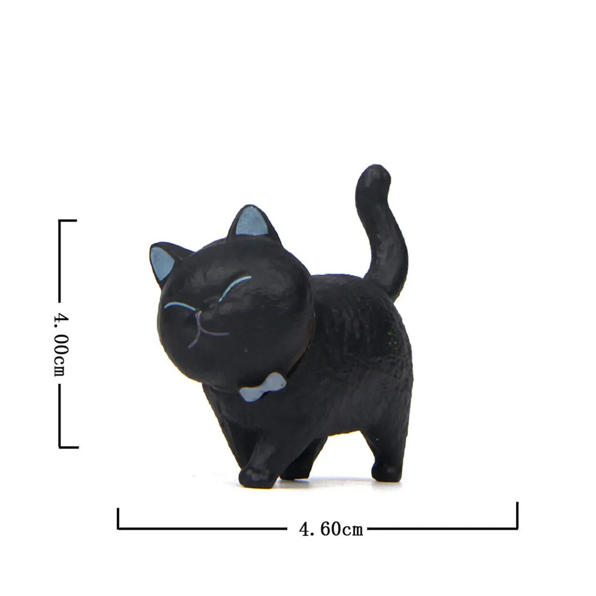figurines chats cartoon mignon colliers gris noir blanc orange bébé animaux