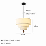 suspension lumineuse moderne trois abat jours tissu vert olive classique