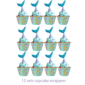 support gâteau tour sous marine cupcakes coques poissons coraux bleu rose violet pastel festive