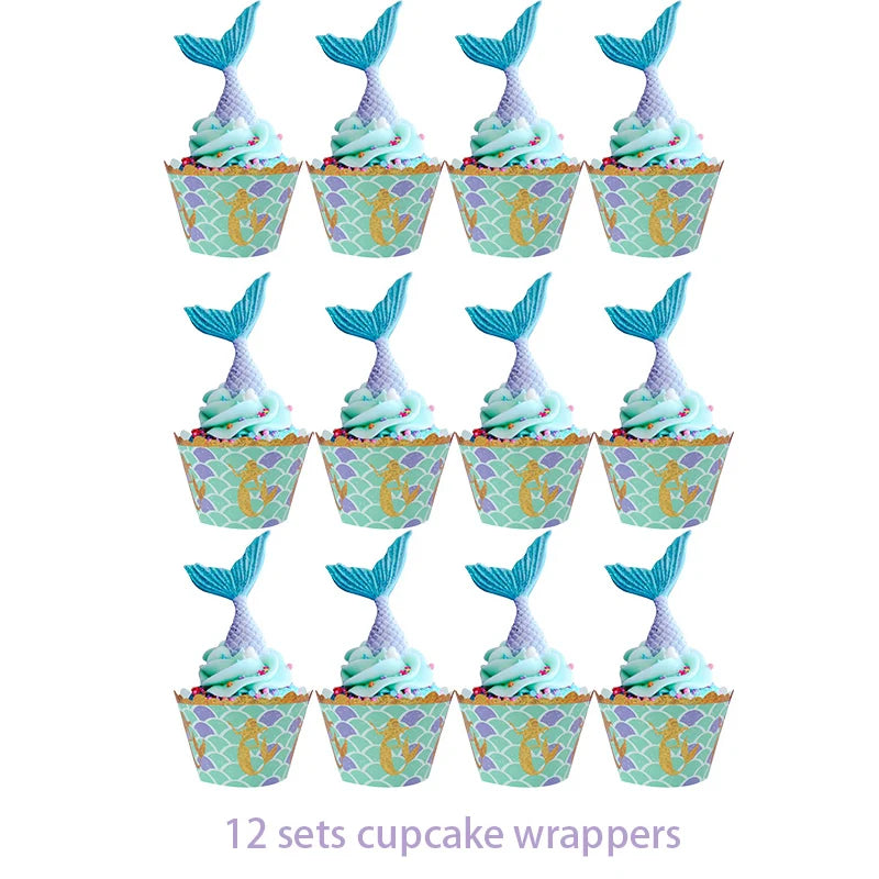 support gâteau tour sous marine cupcakes coques poissons coraux bleu rose violet pastel festive