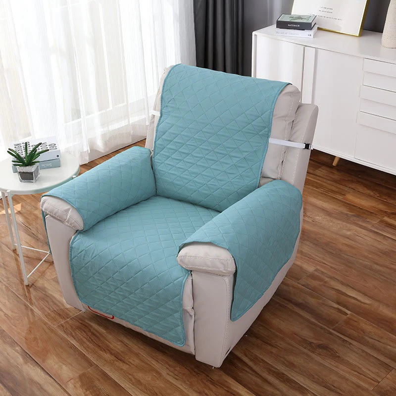 housse chaise inclinable marron beige quiltée élastique ajustable classique facile nettoyer Polyester