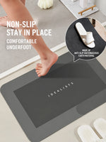 tapis bain antidérapant gris blanc moderne minimaliste pores texture antidérapant pantoufles brosse