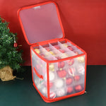 Boîte de rangement pour décorations de Noël en PVC vert