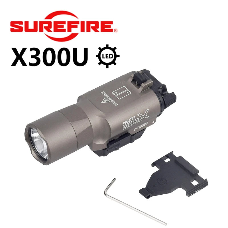 lampe torche tactique rail 20mm clips noir gris moderne fonctionnelle batterie