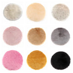 coussin moderne fourrure faux fourrage doux blanc noir rose gris beige marron jaune pâle