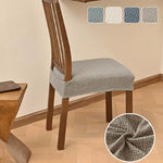 housse chaise tissée motifs géométriques gris clair élasthanne polyester élastique moderne protection anti poussière