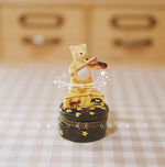 boîte bijoux céramique vintage carrousel chat violon théière maison noël