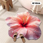 tapis fleur relief violet bleu rouge moderne velours cristallin doux salon durable