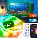 ruban led multicolore 5050 rgb wifi application tuya adhésif moderne 3m 5m 10m