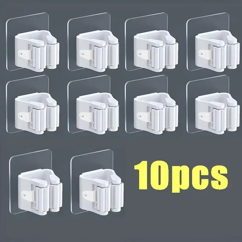 clips balai gris moderne adhésifs réutilisables outils ménagers respectueux environnement