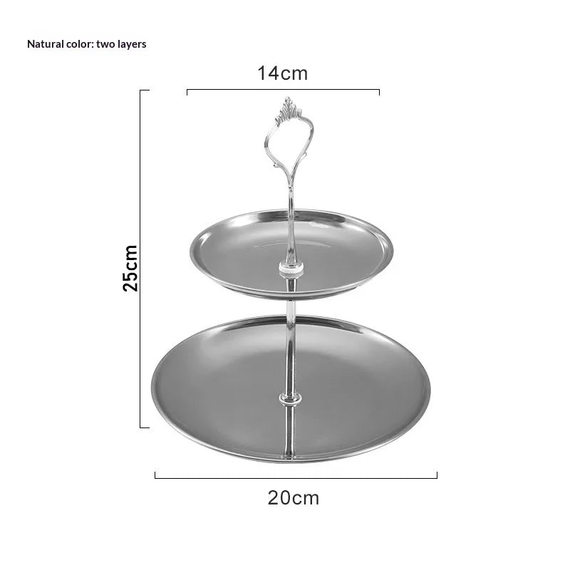support gâteaux niveaux doré lisse moderne vis fixations plateau élégant mariage fête familleDecoration table