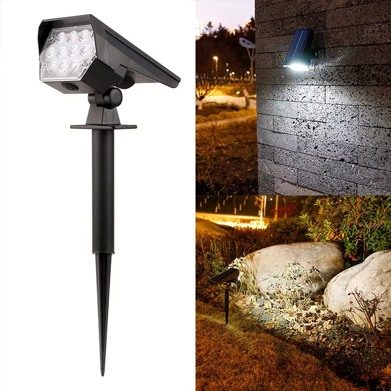 lampe solaire moderne noire bleue panneaux solaires led extérieure ip65